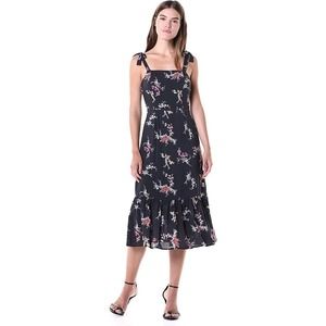 NWT PAIGE Tolucah Floral Ruffle Tiered Midi Dress